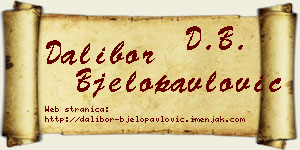 Dalibor Bjelopavlović vizit kartica